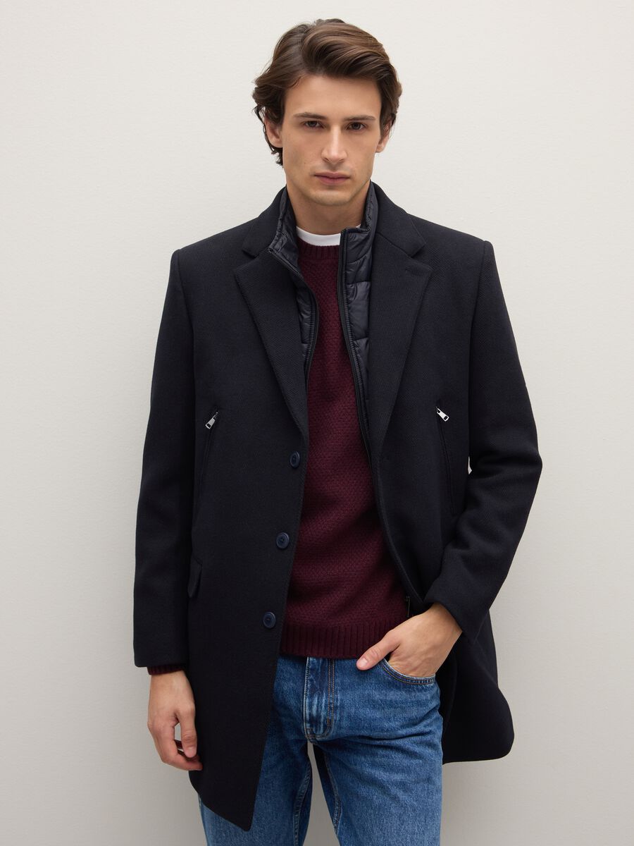 Cappotto Chesterfield nero regular fit_0