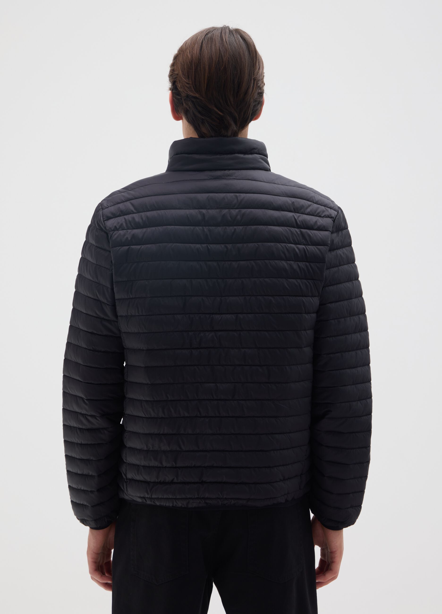 Giacca in tessuto nero regular fit