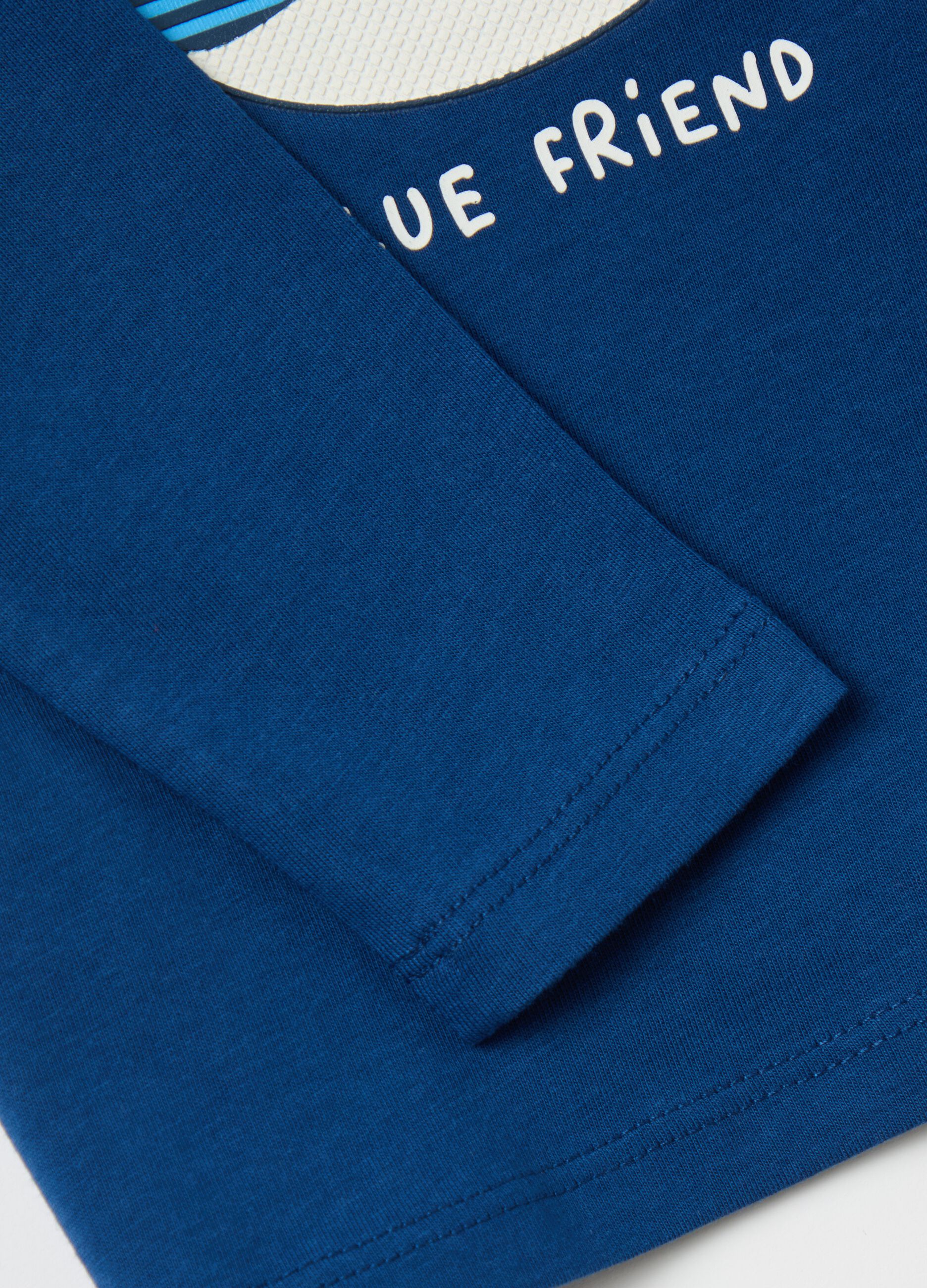 T-shirt maniche lunghe in cotone con stampa 