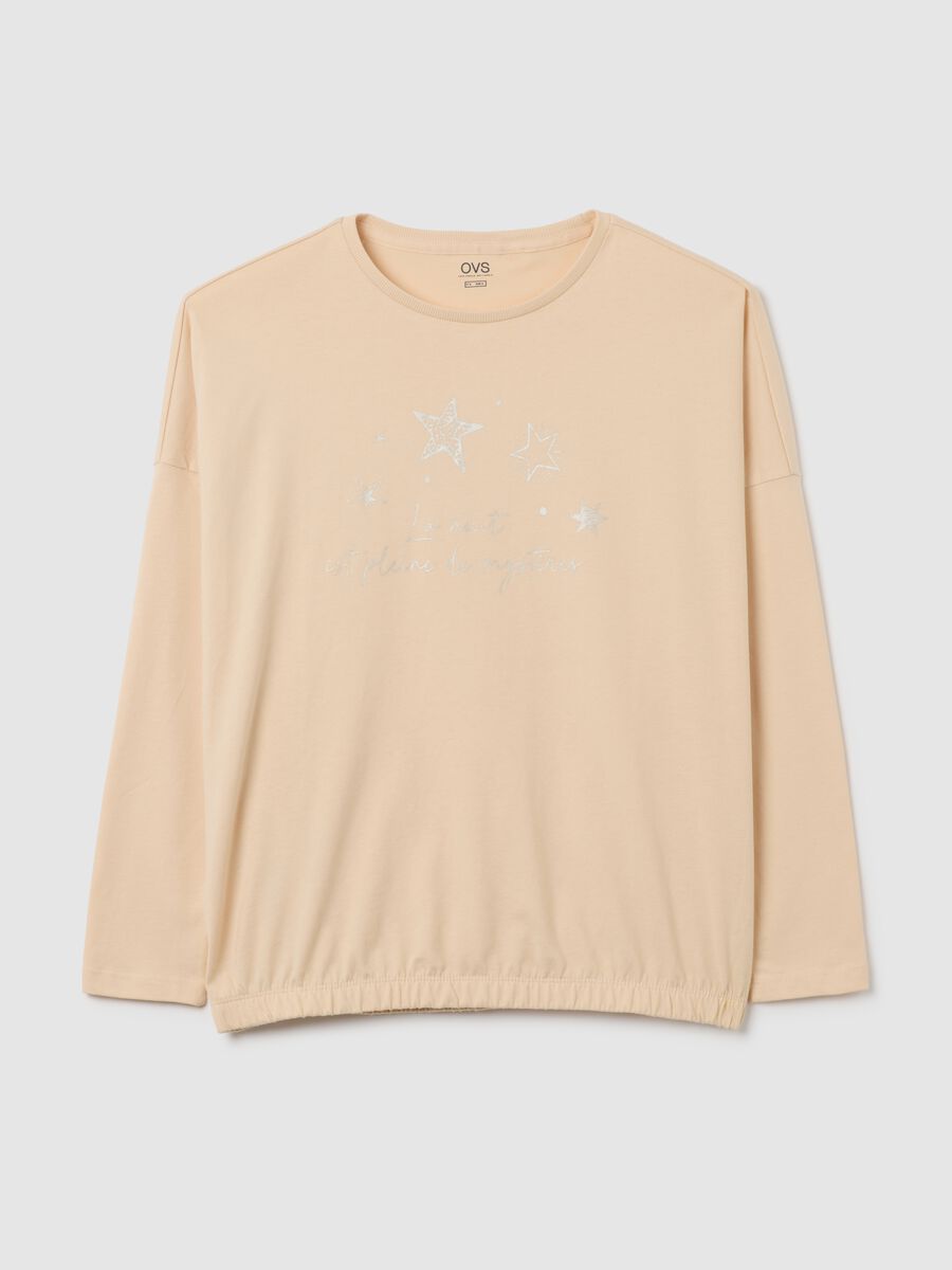 Maglia pigiama in puro cotone beige regular fit_4