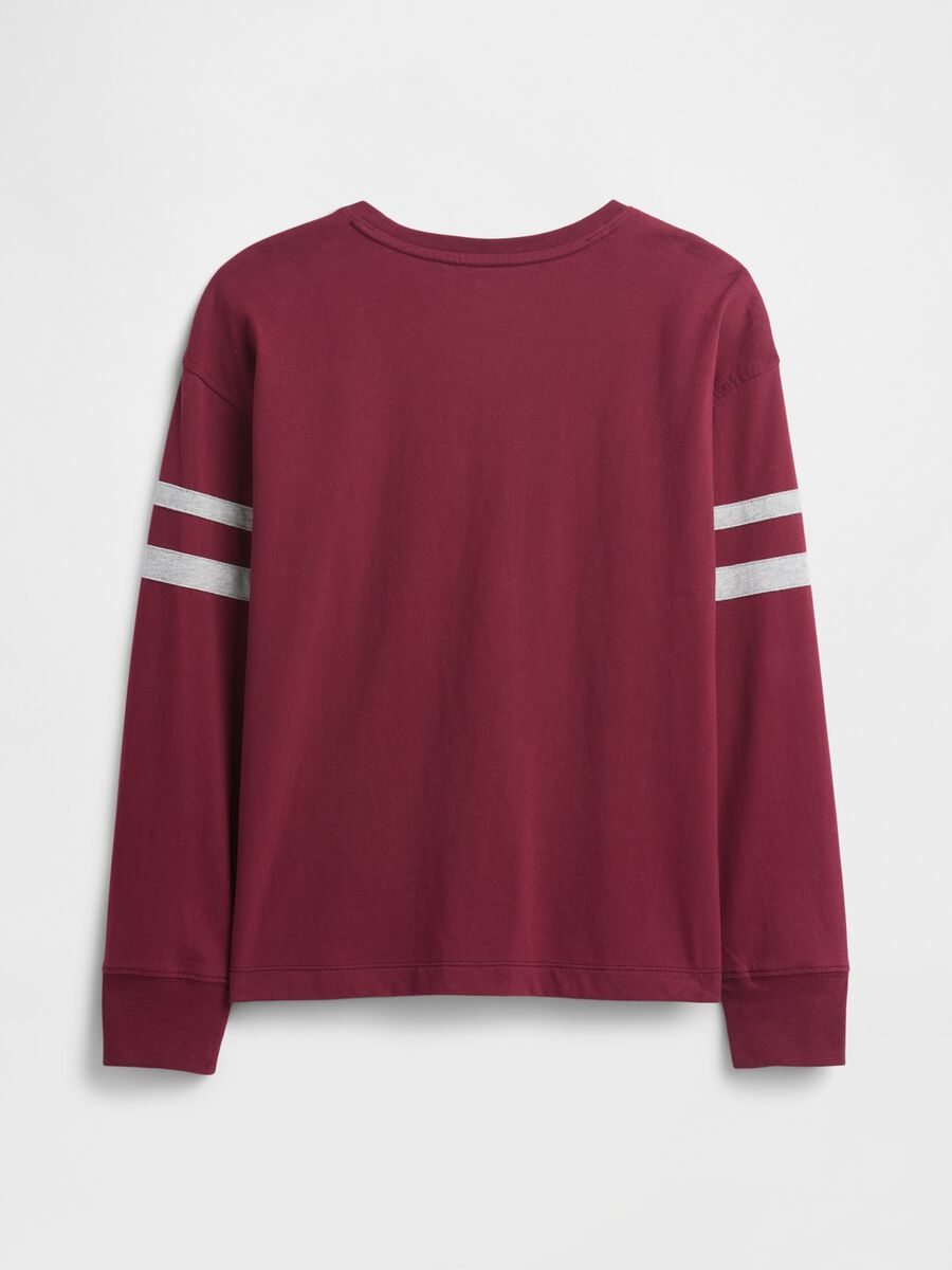 Red long-sleeve cotton shirt_1