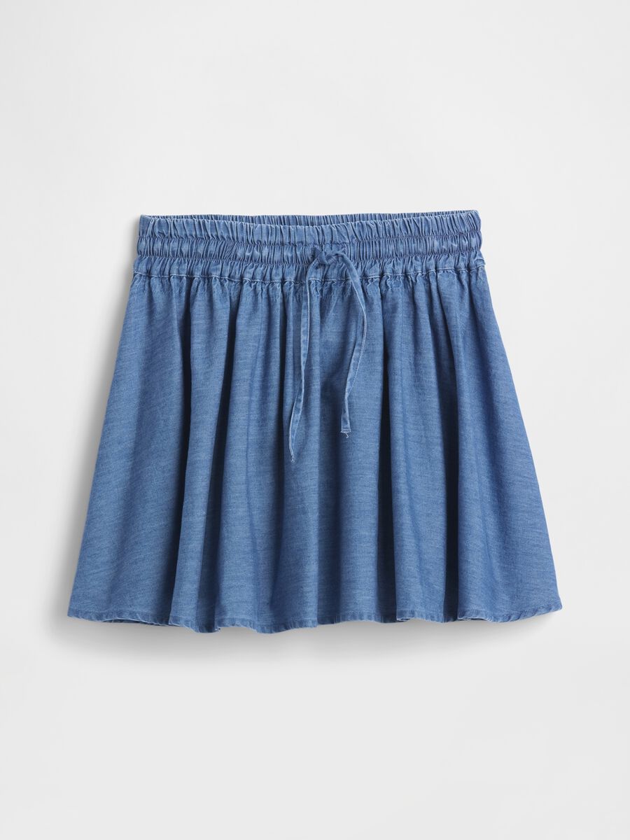 Gonna blu in cotone_0