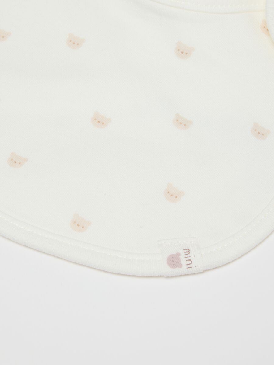 Multicolour baby bib twin pack in pure cotton with decorations_1