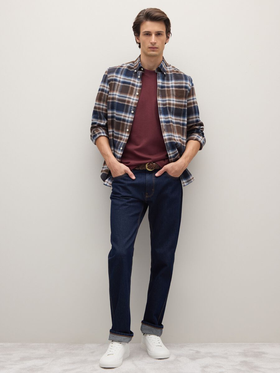 Multicoloured checked pure cotton regular fit shirt_1