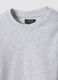 Girls&rsquo; grey organic stretch cotton T-shirt with ribbed neckline_2