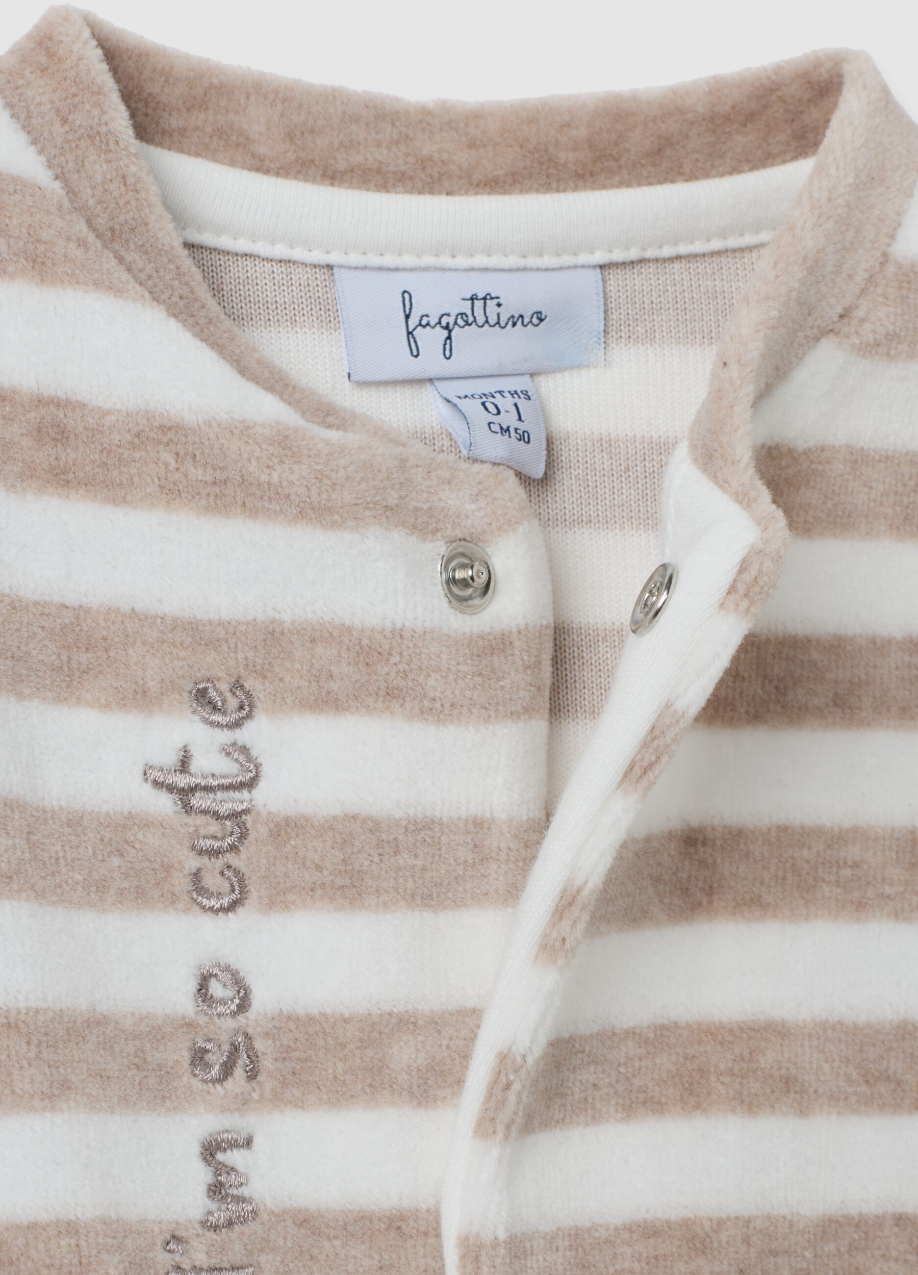 Newborn cotton jumpsuit with multicolour buttons