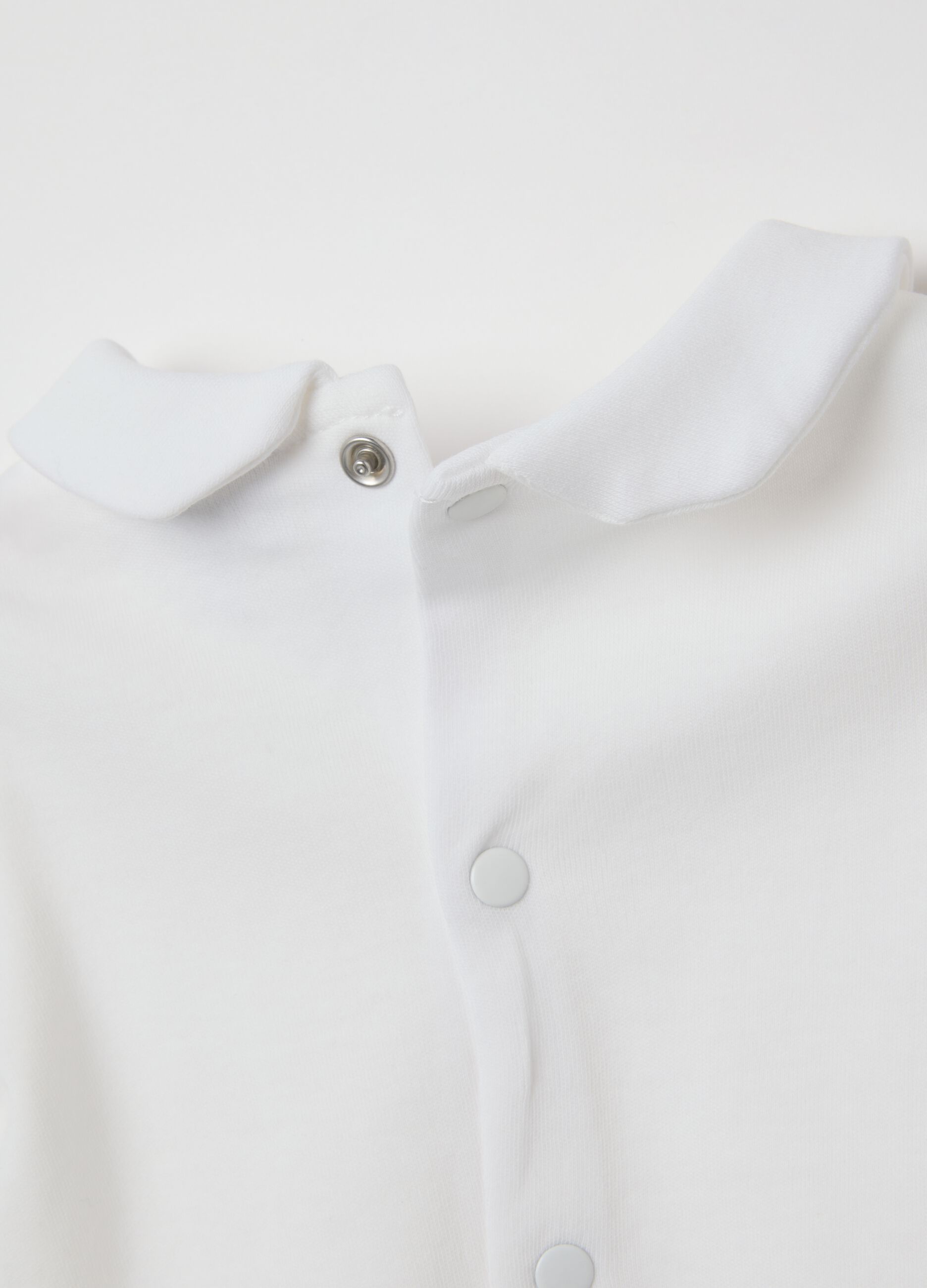 White pure cotton top and trousers set for baby girls