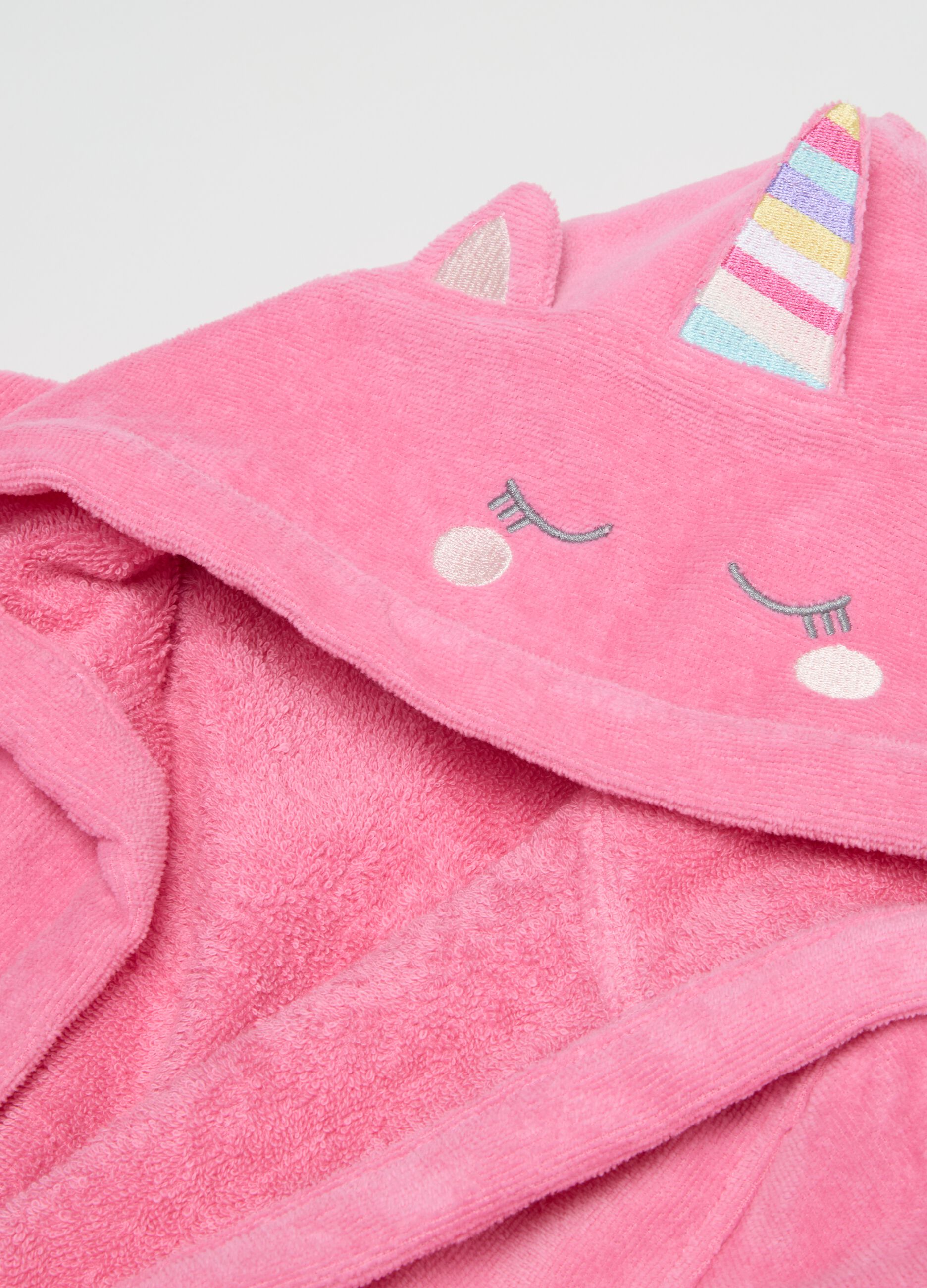 Pink Cotton Girls' Bathrobe