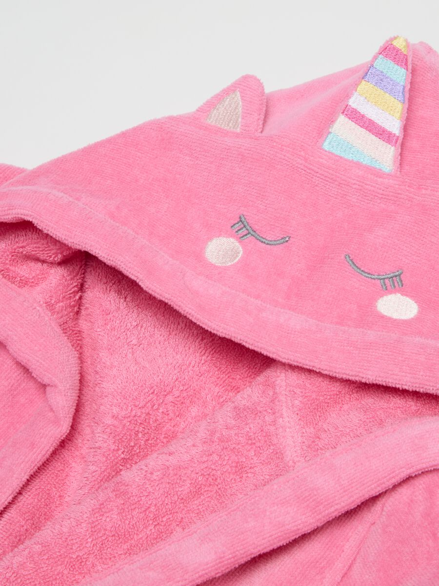 Pink Cotton Girls' Bathrobe_2