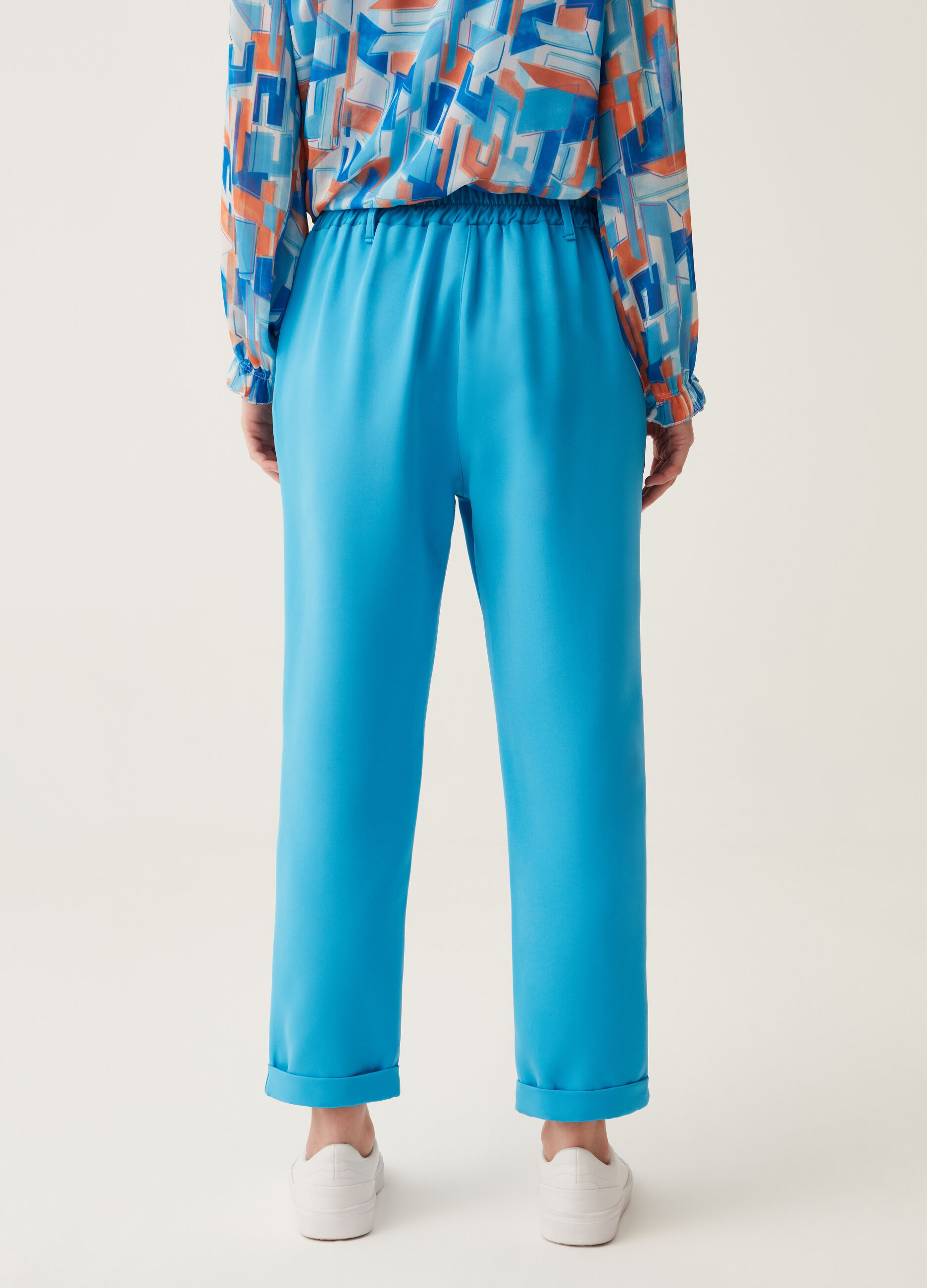 Pantaloni a sigaretta con risvolti Hybrid_2