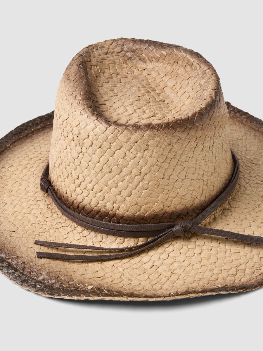 Brown paper-fabric cowboy hat_2