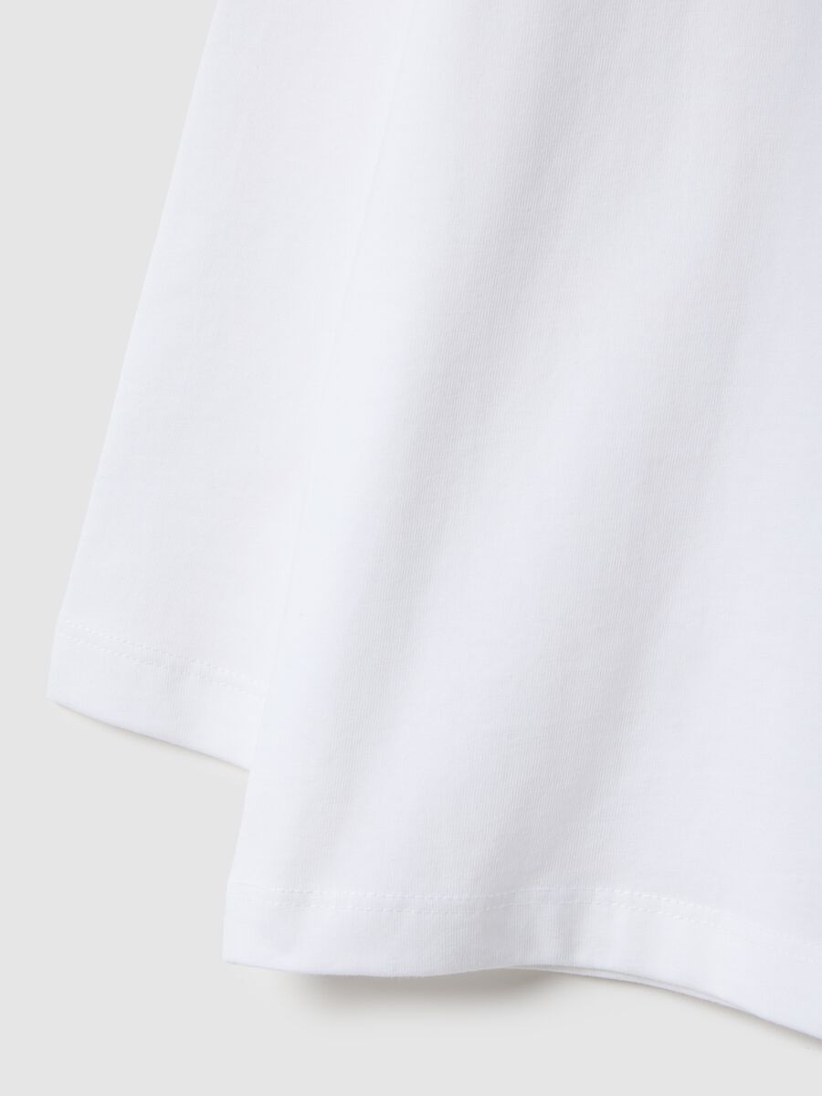 Kids' White Long-Sleeve Top in Pure Cotton Regular Fit_3