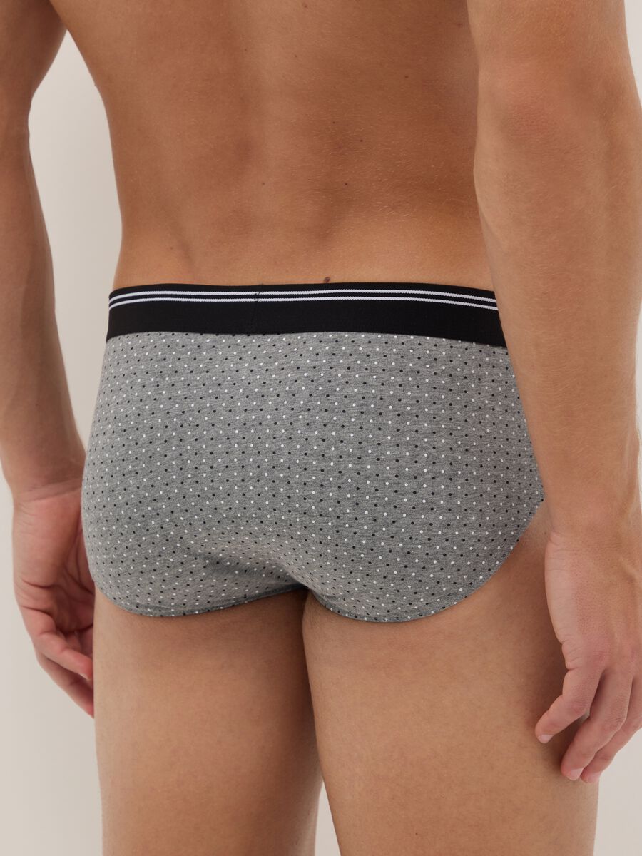 Tripack slip multicolor a quadri in cotone elasticizzato regular fit_2