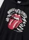 Black cotton-blend hooded sweatshirt with Rolling Stones print_1