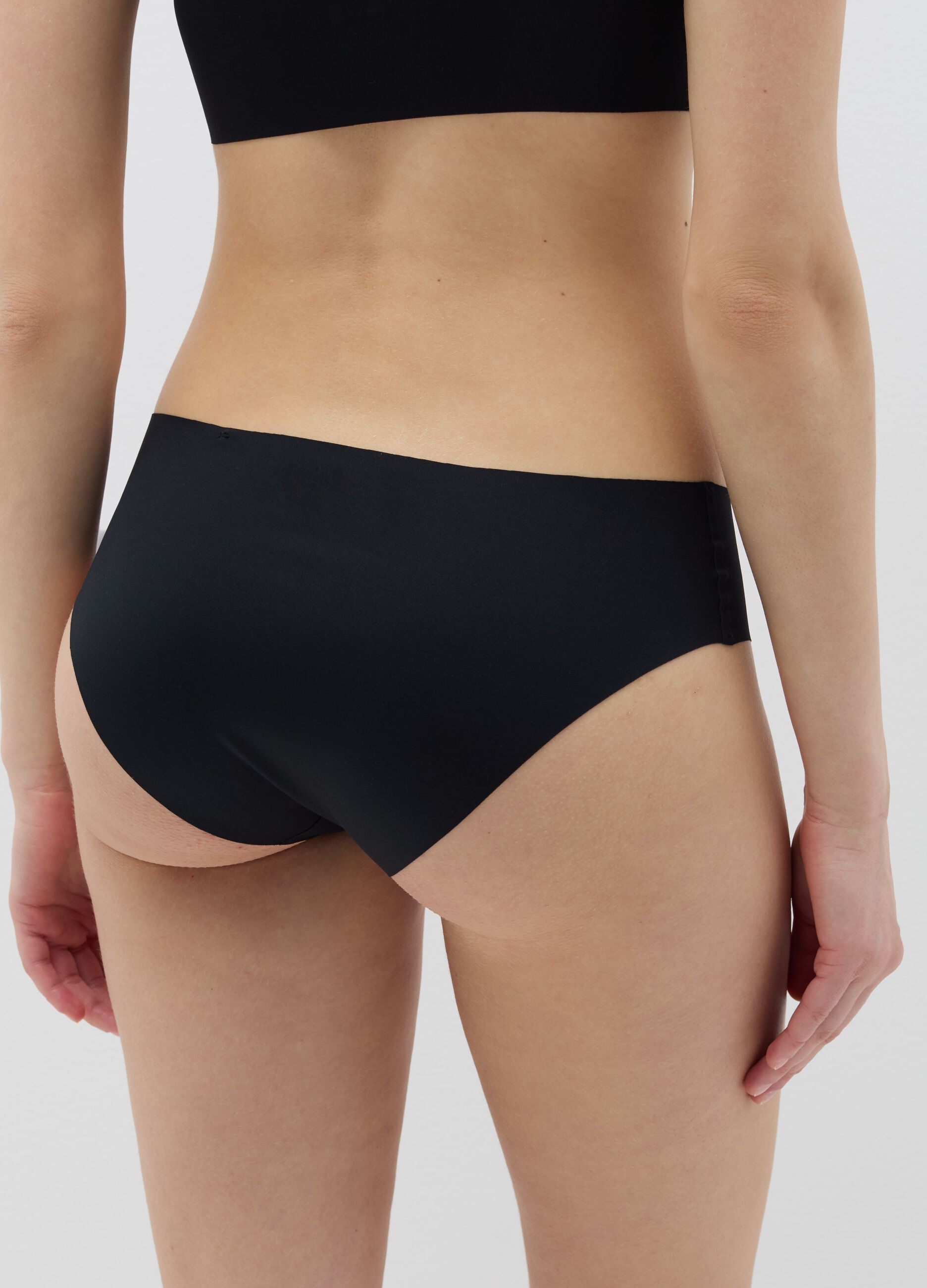 High-rise briefs in stretch microfibre