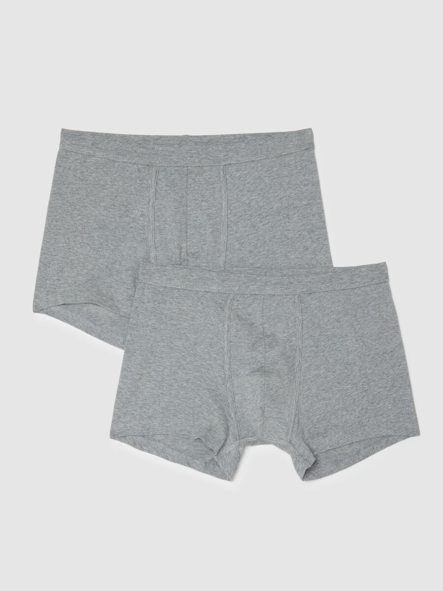 Bipack di boxer in cotone elasticizzato grigi_0