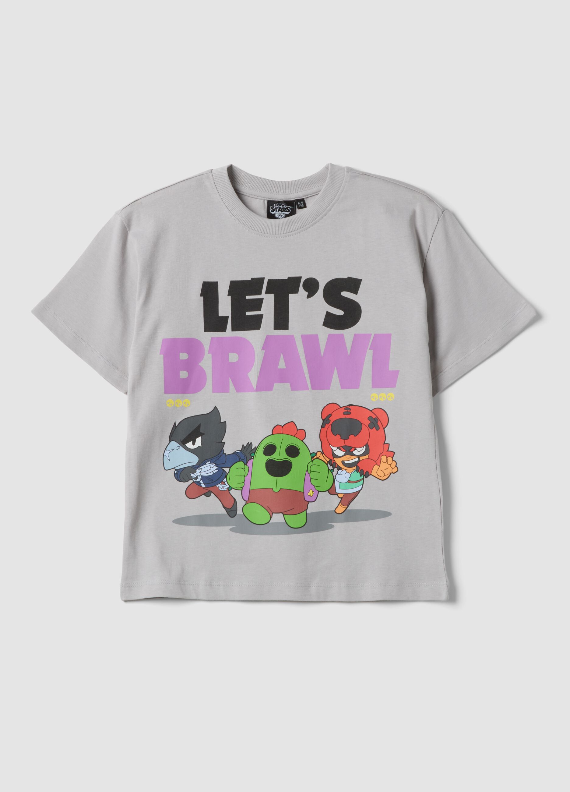 Grey short-sleeve pure cotton T-shirt