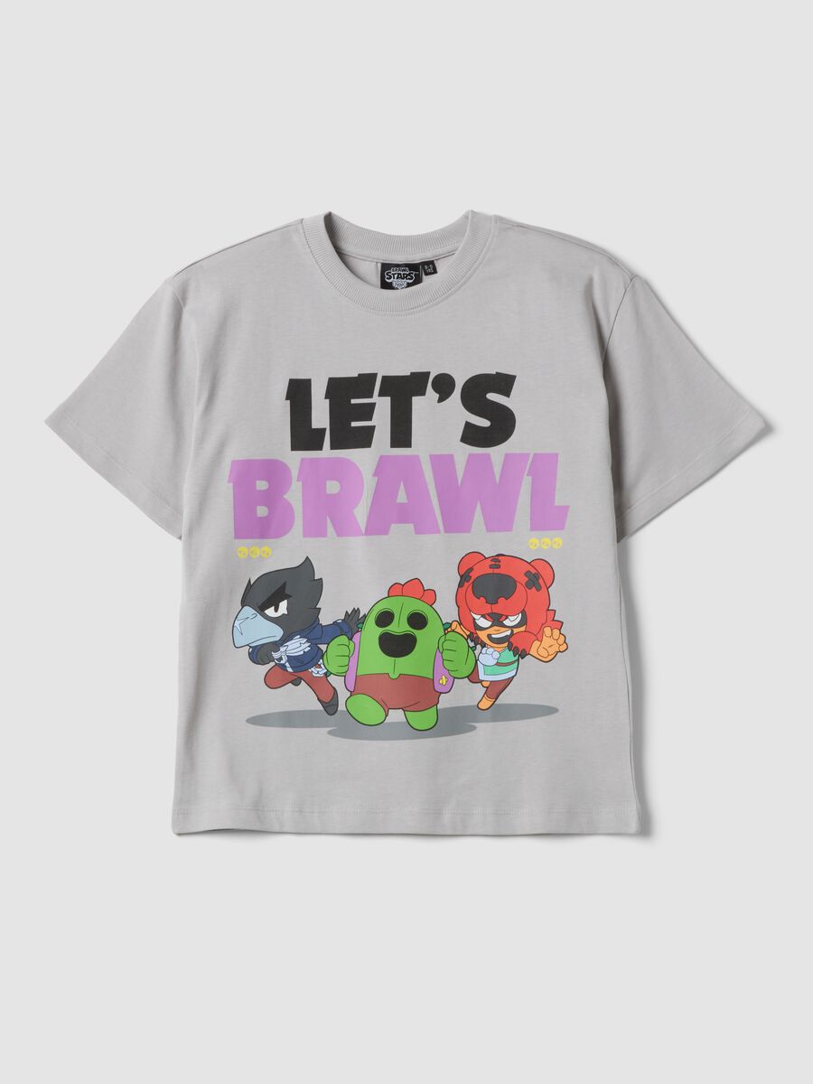 Grey short-sleeve pure cotton T-shirt_0