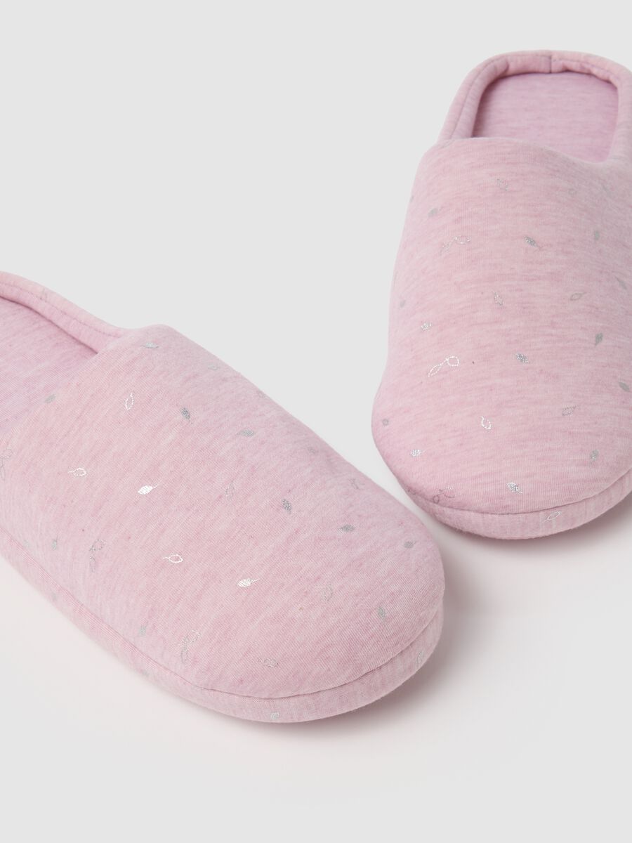 Women's Pink Fabric Slippers_1