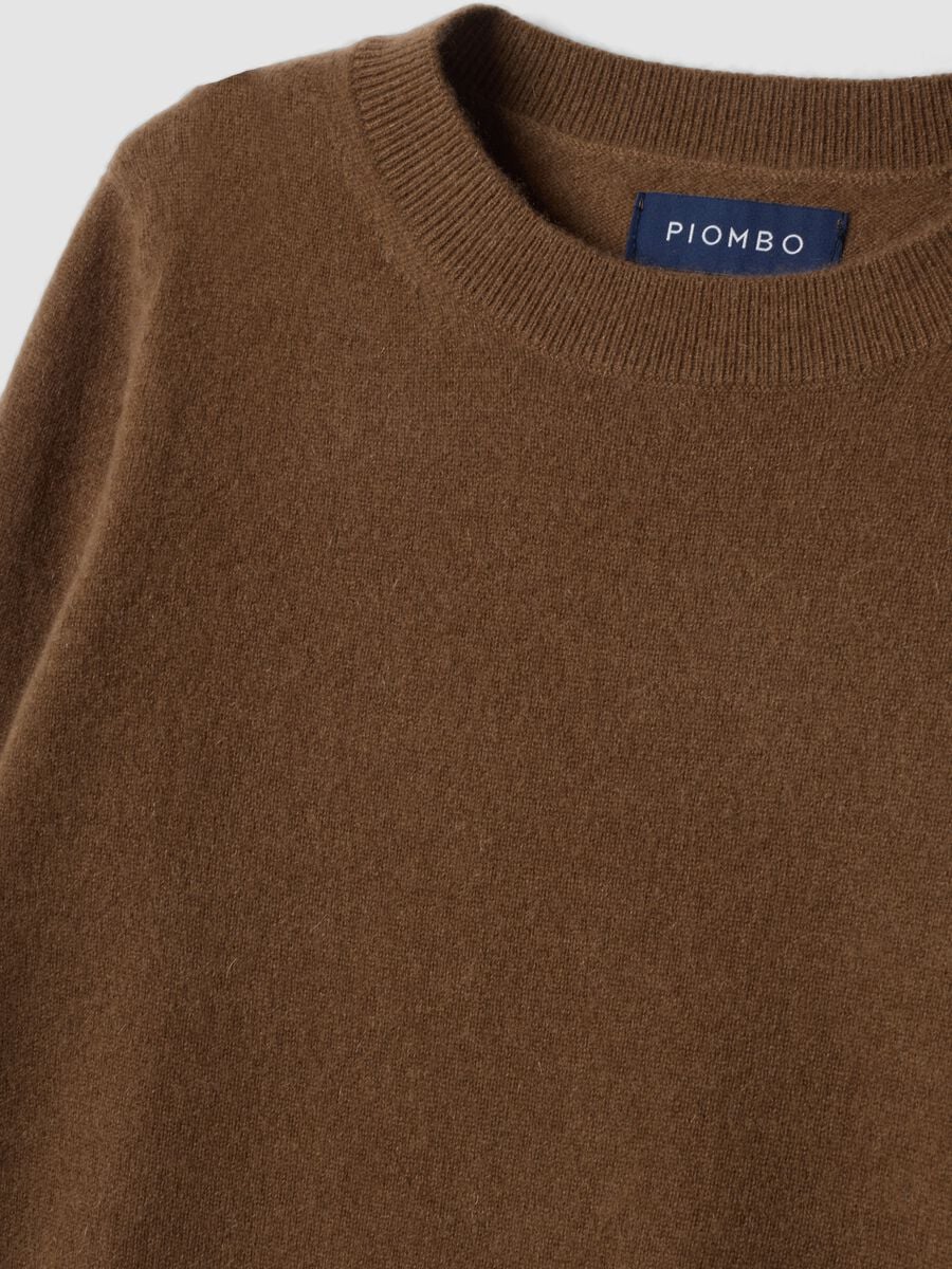 Brown pure cashmere crew-neck jumper_1
