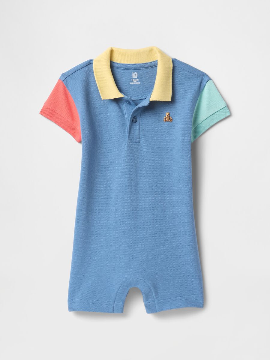 Multicolour Stretch Cotton Baby Romper GAP Kids_0