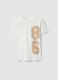 Boys' regular fit white pure cotton T-shirt with print_3
