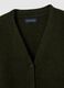 Dark green oversized cardigan with V-neck and buttons_1