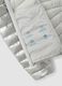 Grey ultralight padded jacket with hood and zip for girls_3