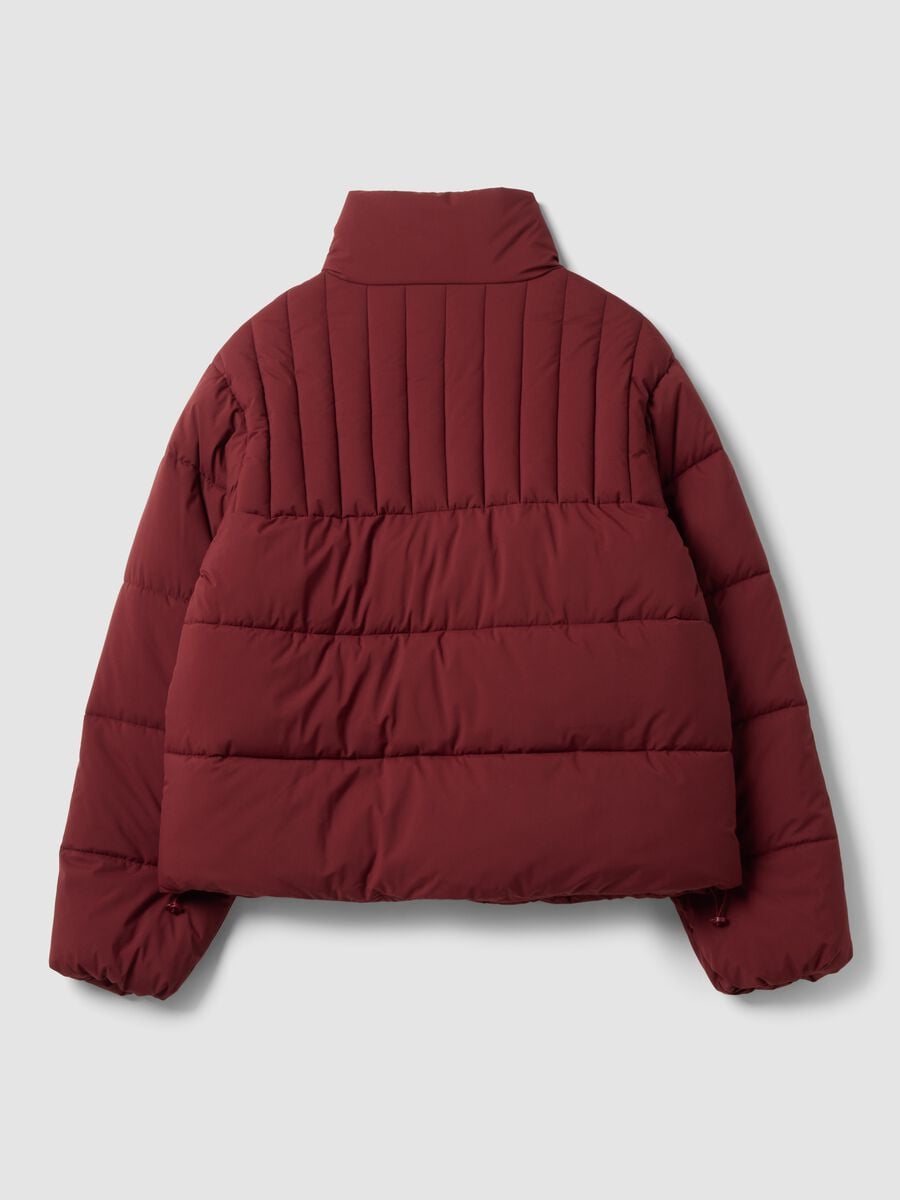 Giacca imbottita rossa con zip e collo alto ALTAVIA STUDIO_5