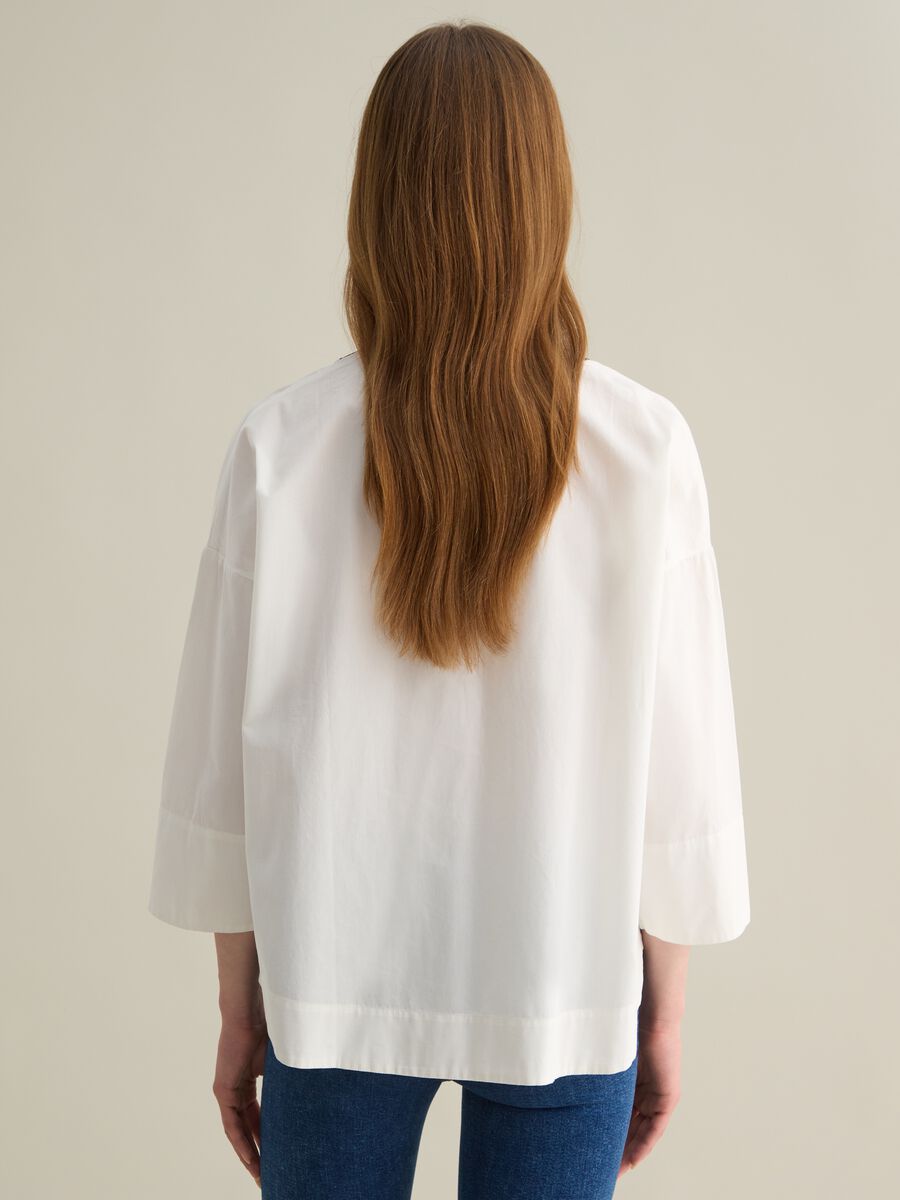 Shirt with Multicolor Piombo Details_3