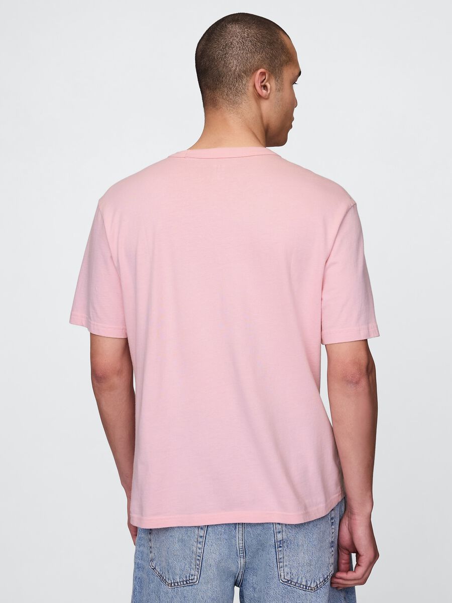 Pink pure cotton t-shirt_2