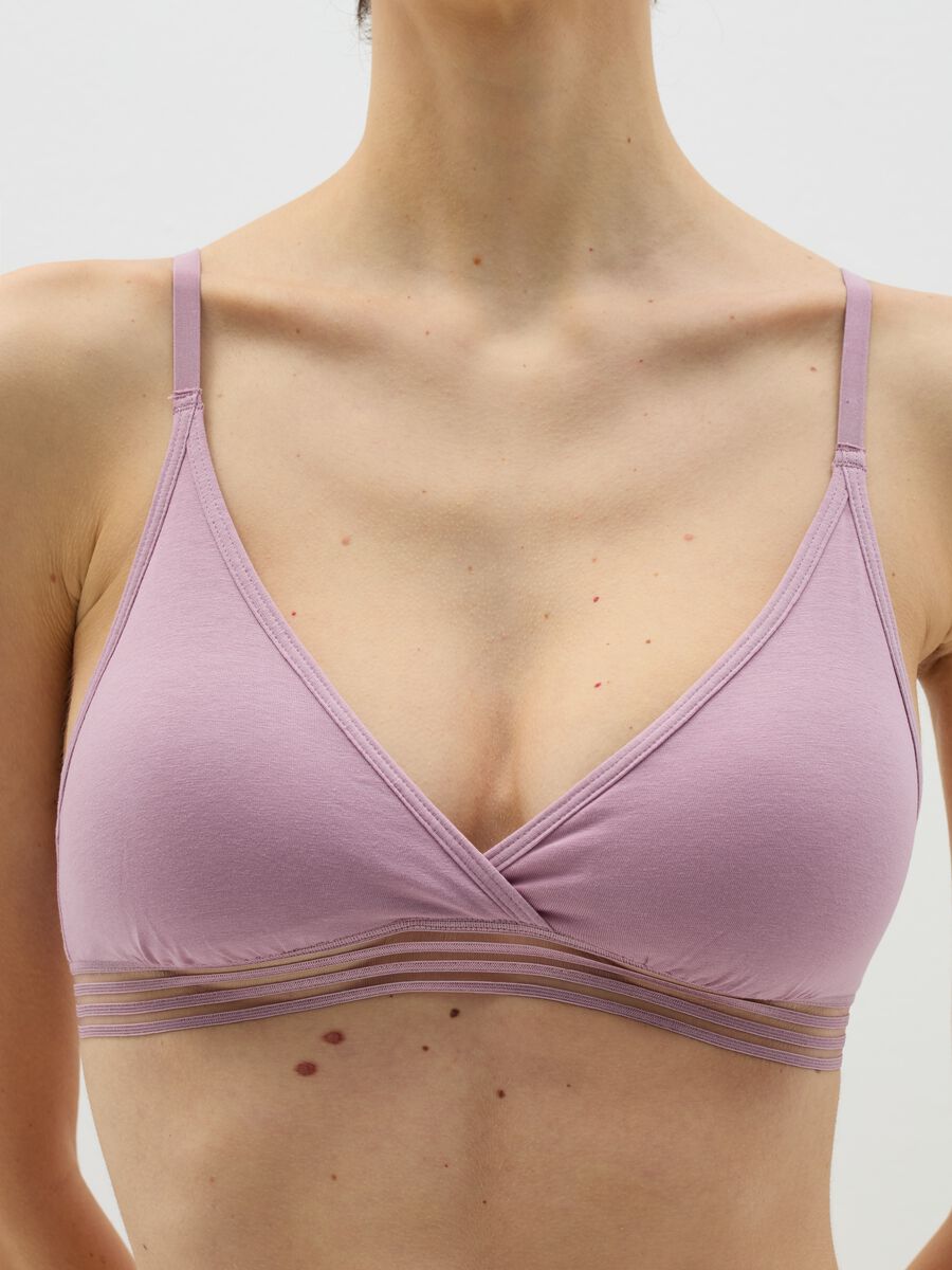 The Triangle stretch cotton soft triangle bra_1