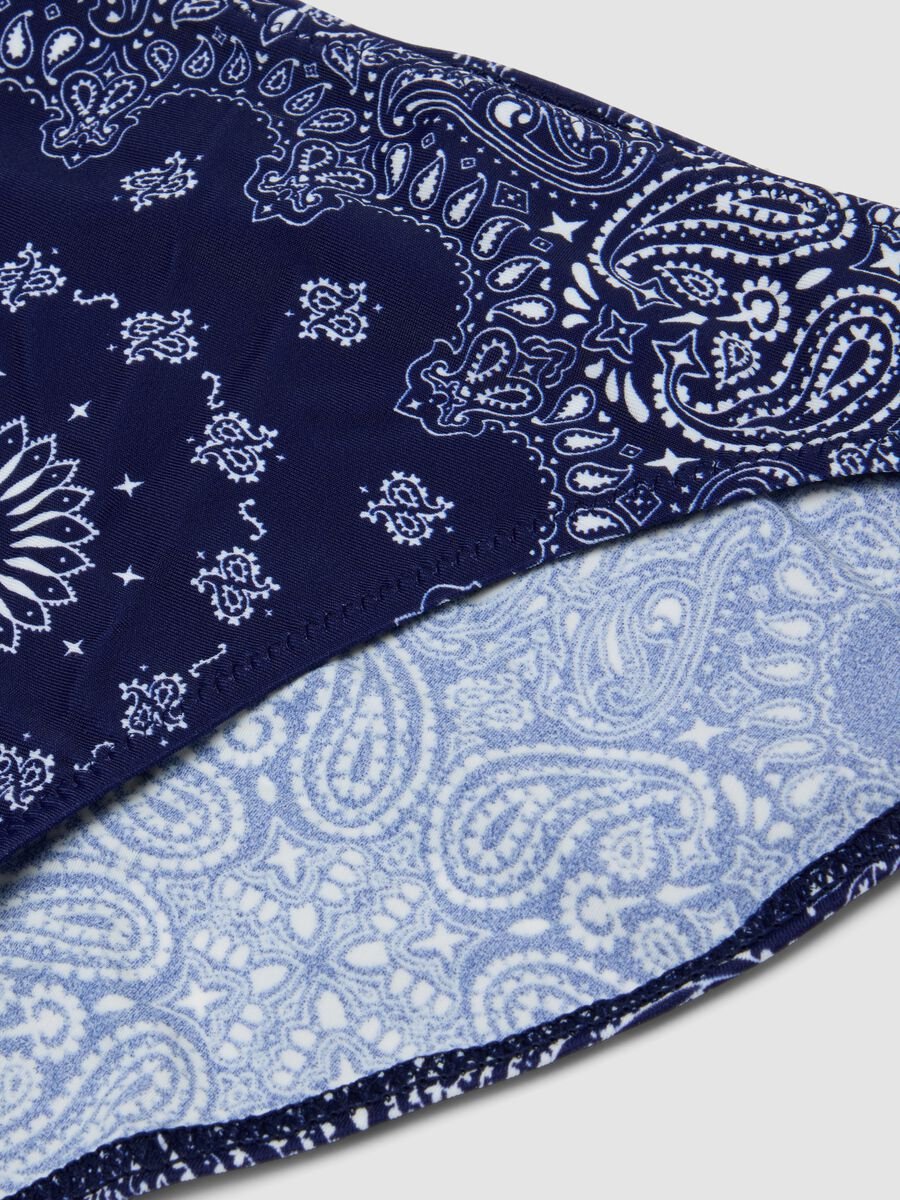 Girls&rsquo; blue stretch bikini with paisley print_3