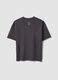 T-shirt grigia in puro cotone a maniche corte per ragazzo over fit_1