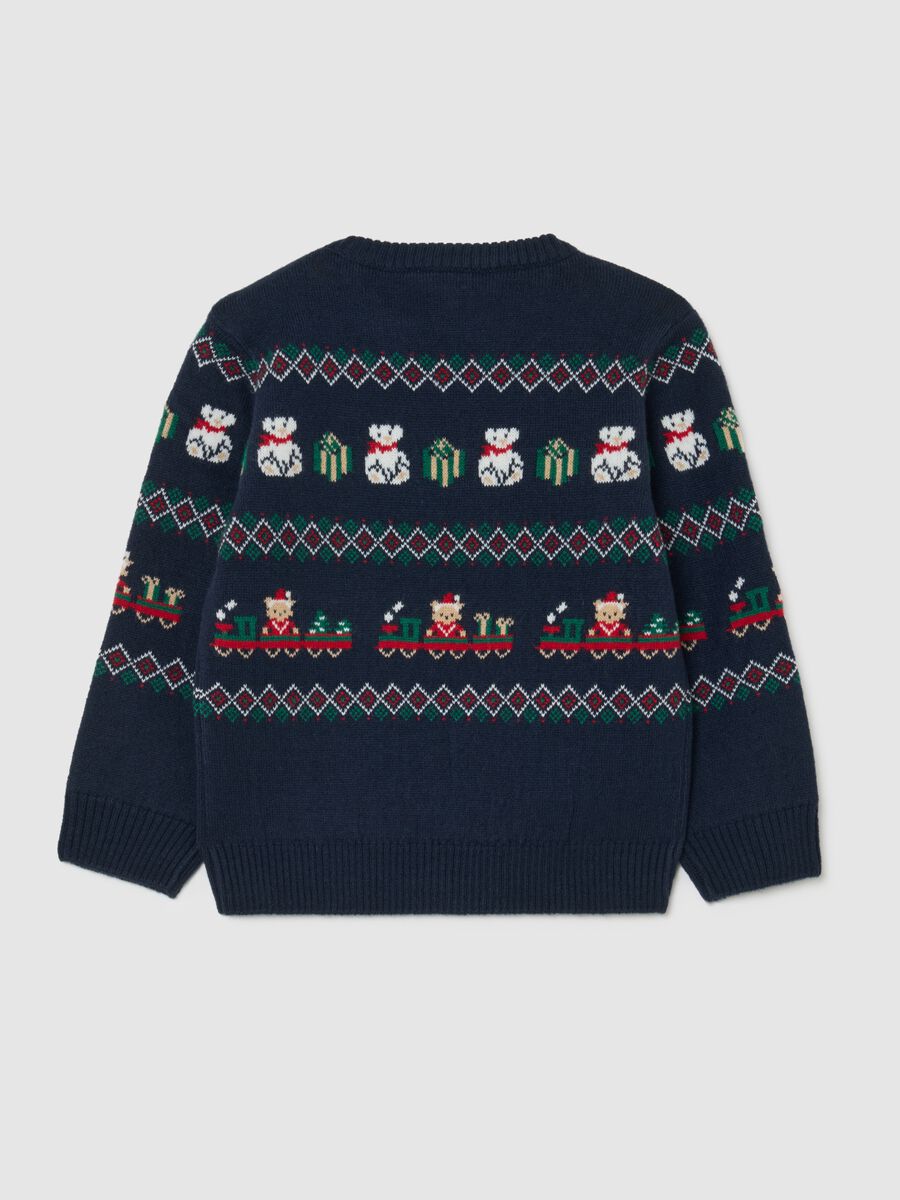 Maglione natalizio blu da bimbo regular fit_1