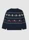Maglione natalizio blu da bimbo regular fit_1