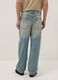 Jeans baggy blu in puro cotone elasticizzato_2
