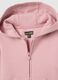 Girls' pink pure cotton sweatshirt with regular fit, zip and hood_2