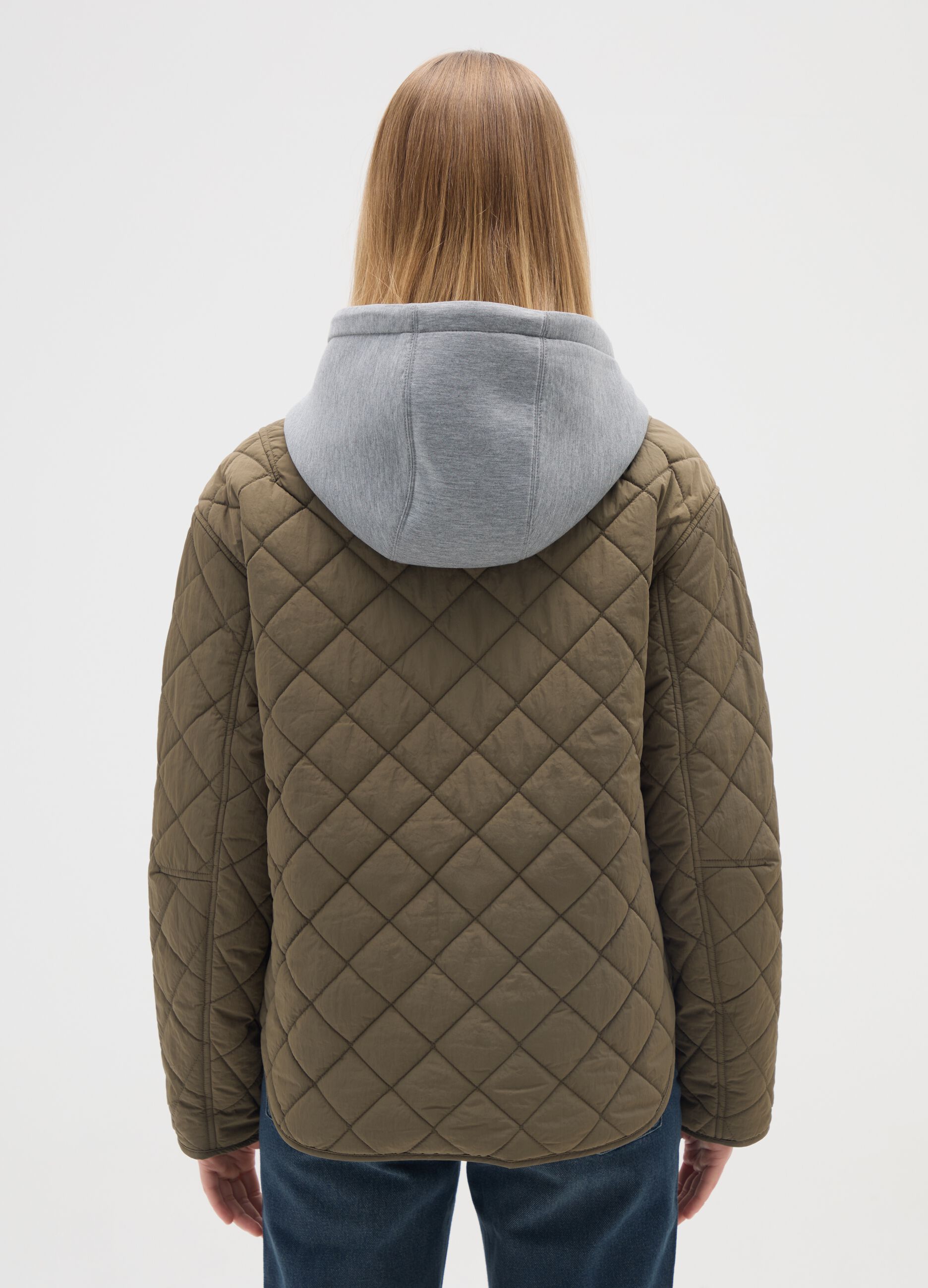 Green Regular Fit Husky Jacket