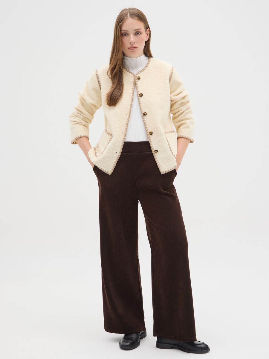 Brown Regular Fit Trousers_0