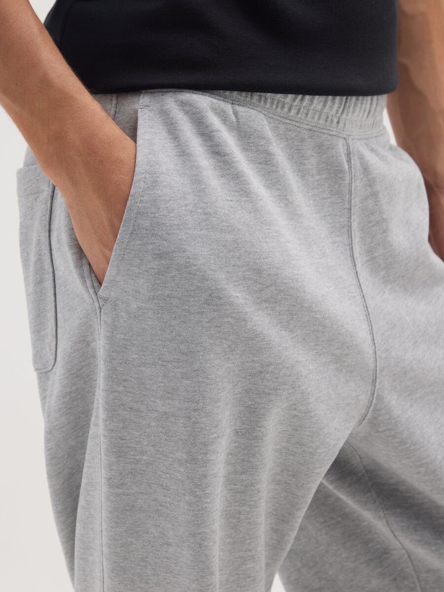 Grey pure cotton trousers with oversized fit_3