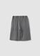 Grey pure cotton comfort fit shorts for boys_1