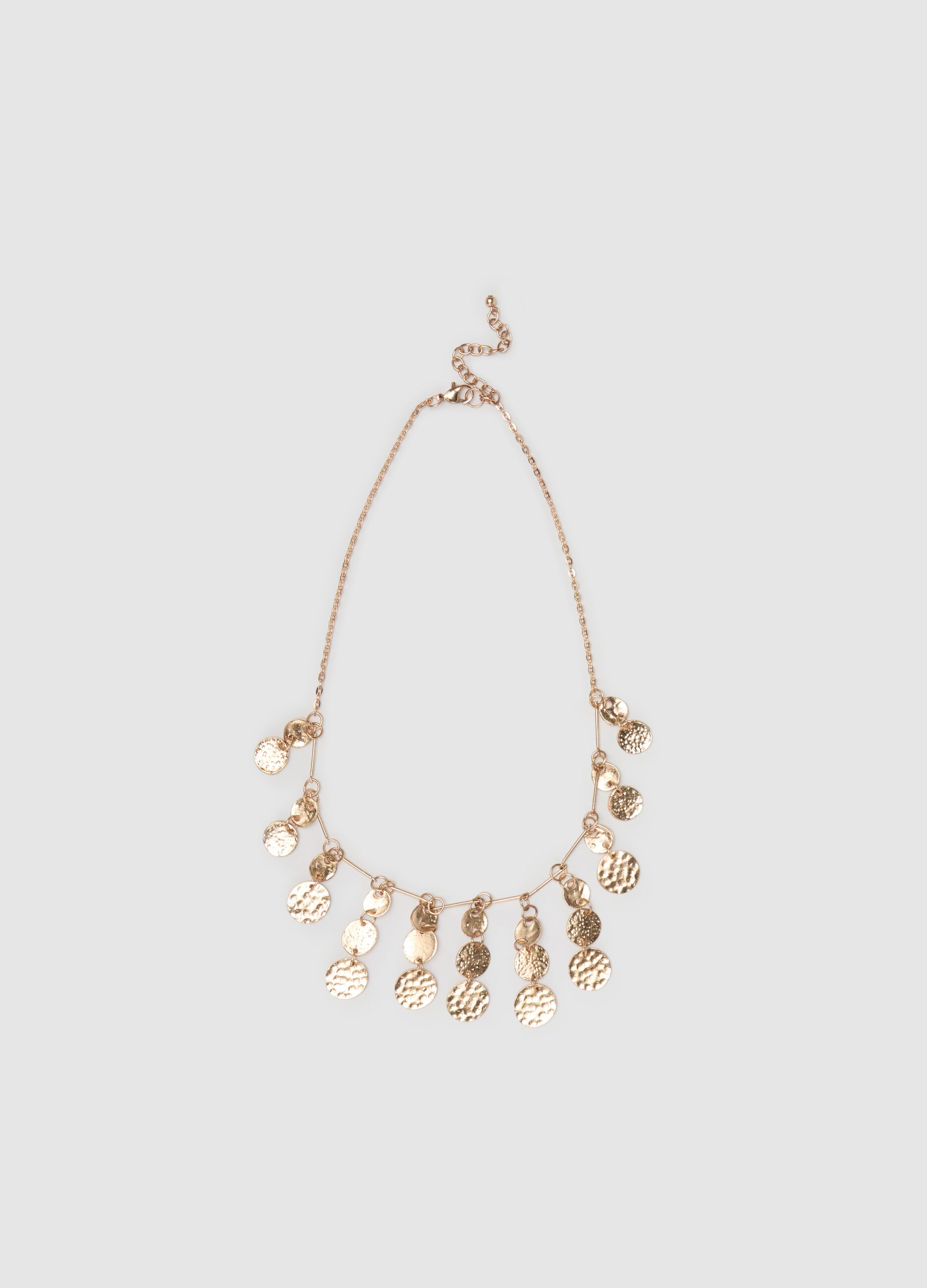 Collana dorata con pendenti