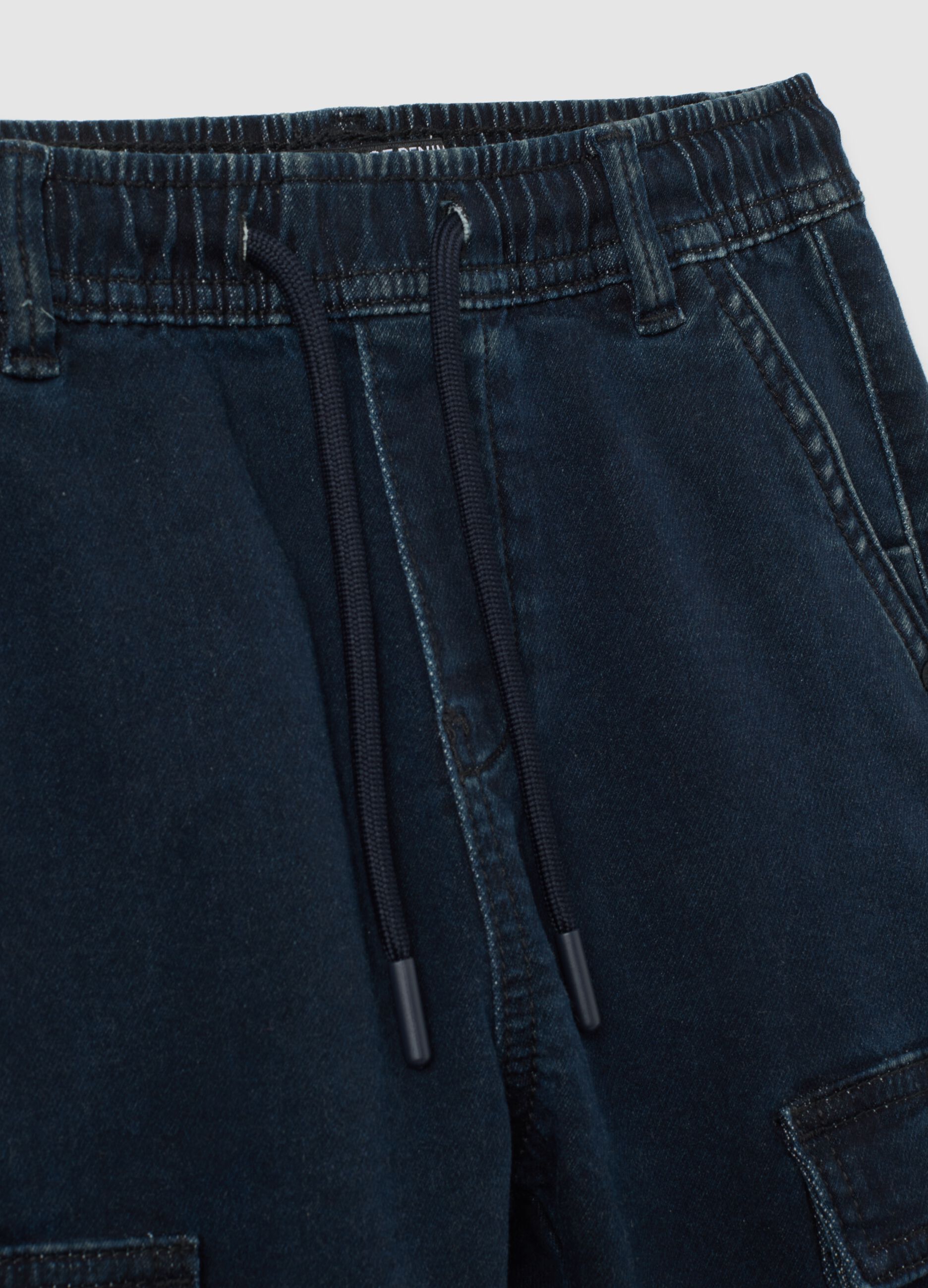 Jeans da bambino in denim blu relaxed fit