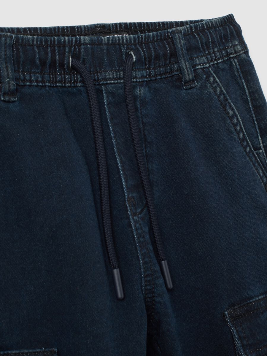 Jeans da bambino in denim blu relaxed fit_2