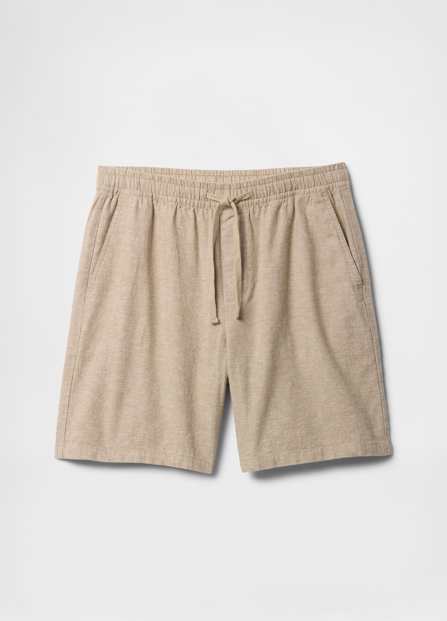 Cotton and linen blend shorts