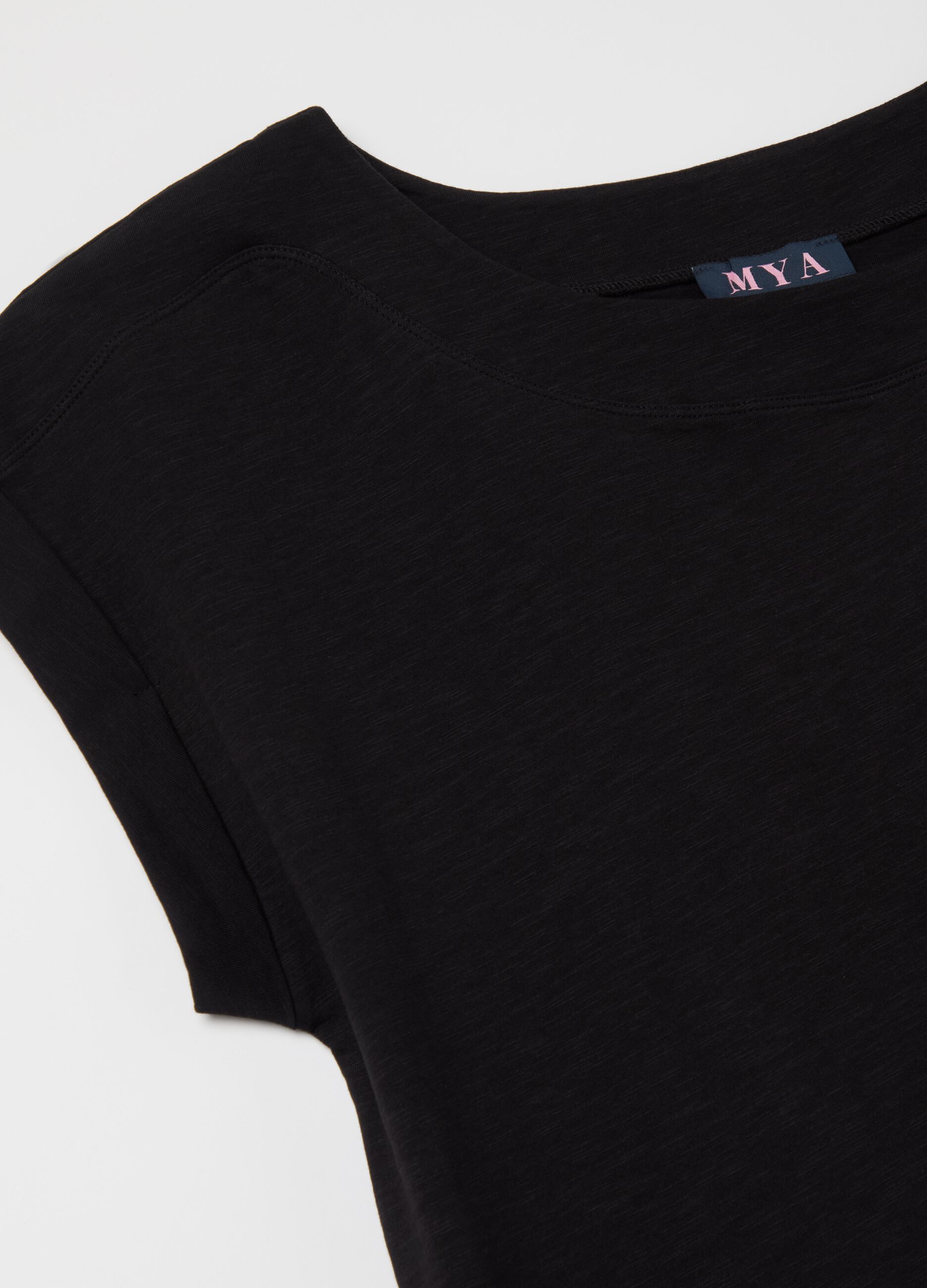 Curvy T-shirt in slub jersey