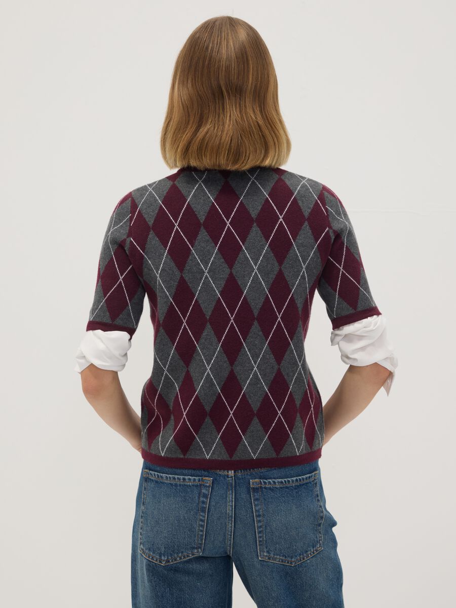Multicolour argyle crew-neck jumper, regular fit_3