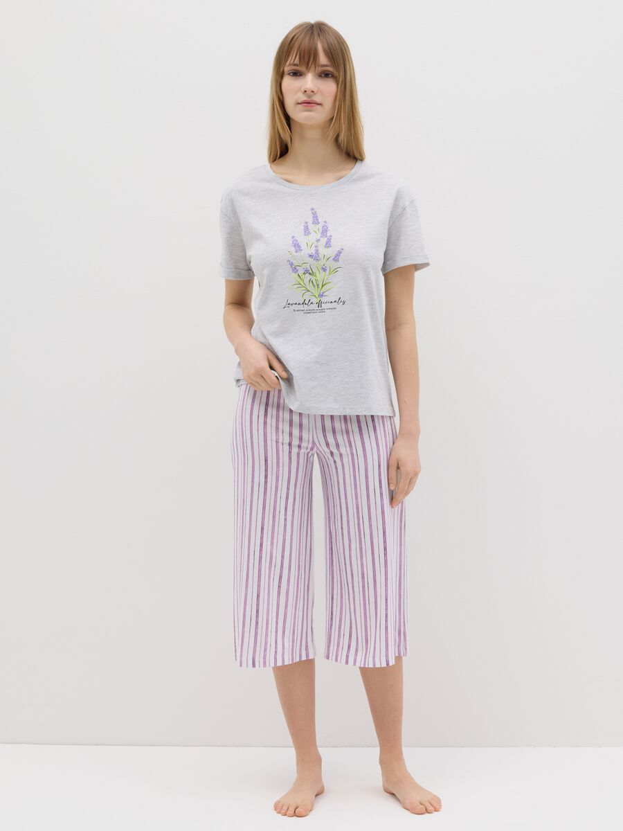 Short pyjamas with lavender print_0