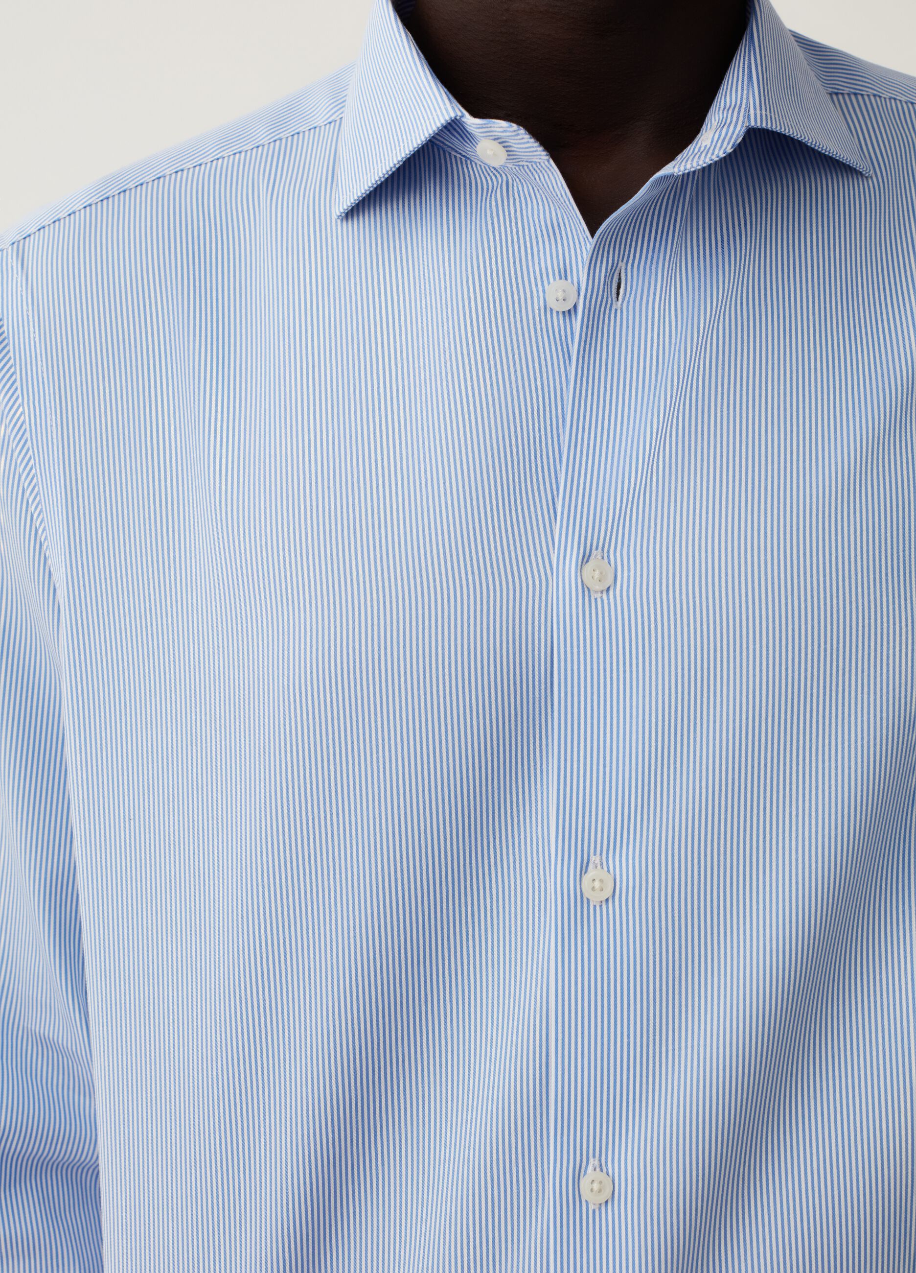 Camicia regular fit a righe no stiro_3